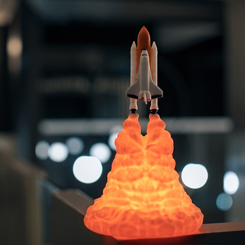 RocketLite 3D Space Shuttle Lamp