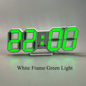 3D LED Digital Wall Clock