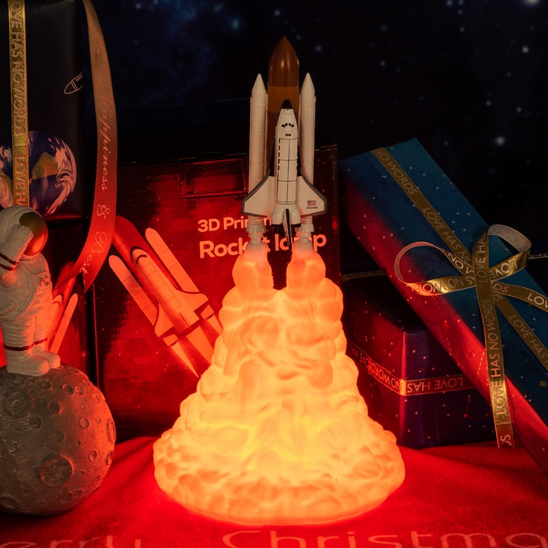RocketLite 3D Space Shuttle Lamp