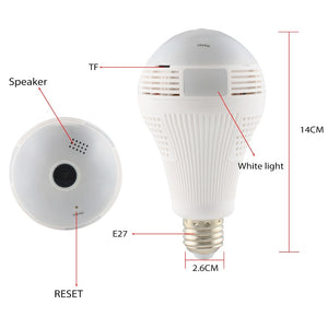 360° Panoramic Camera Light Bulb