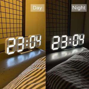 3D LED Digital Wall Clock