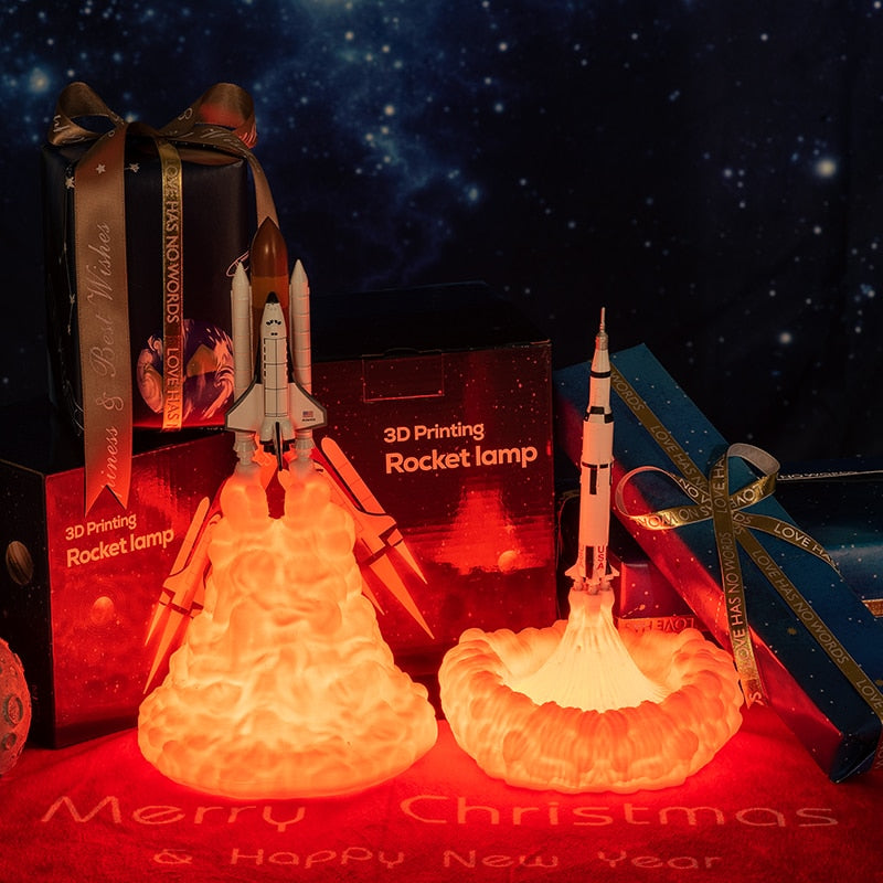 RocketLite 3D Space Shuttle Lamp